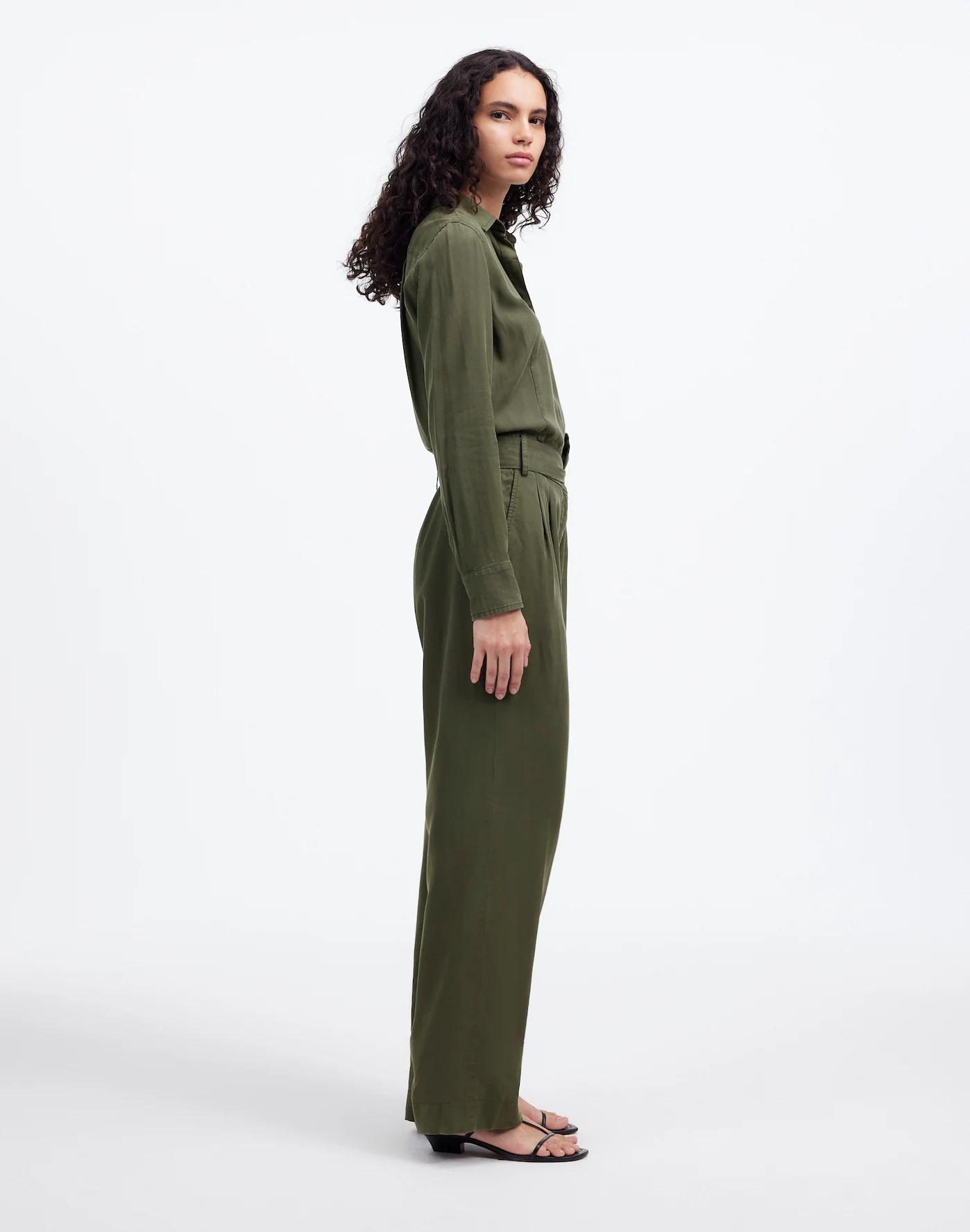 Relaxed Tie-Waist Wide-Leg Jumpsuit Product Image