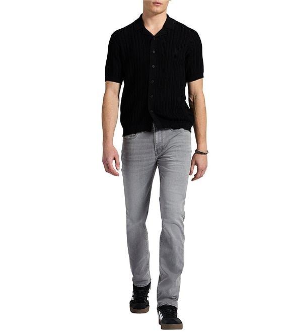 Buffalo David Bitton Wasko Textured Cable Knit Short Sleeve Polo Shirt Product Image