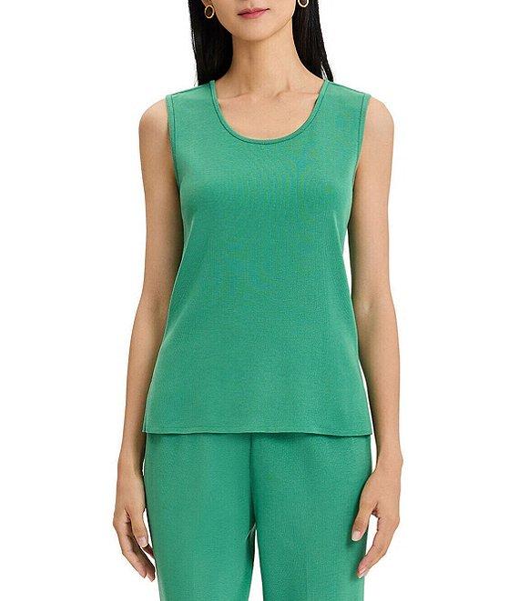 Ming Wang Knit Scoop Neck Sleeveless Tank Product Image