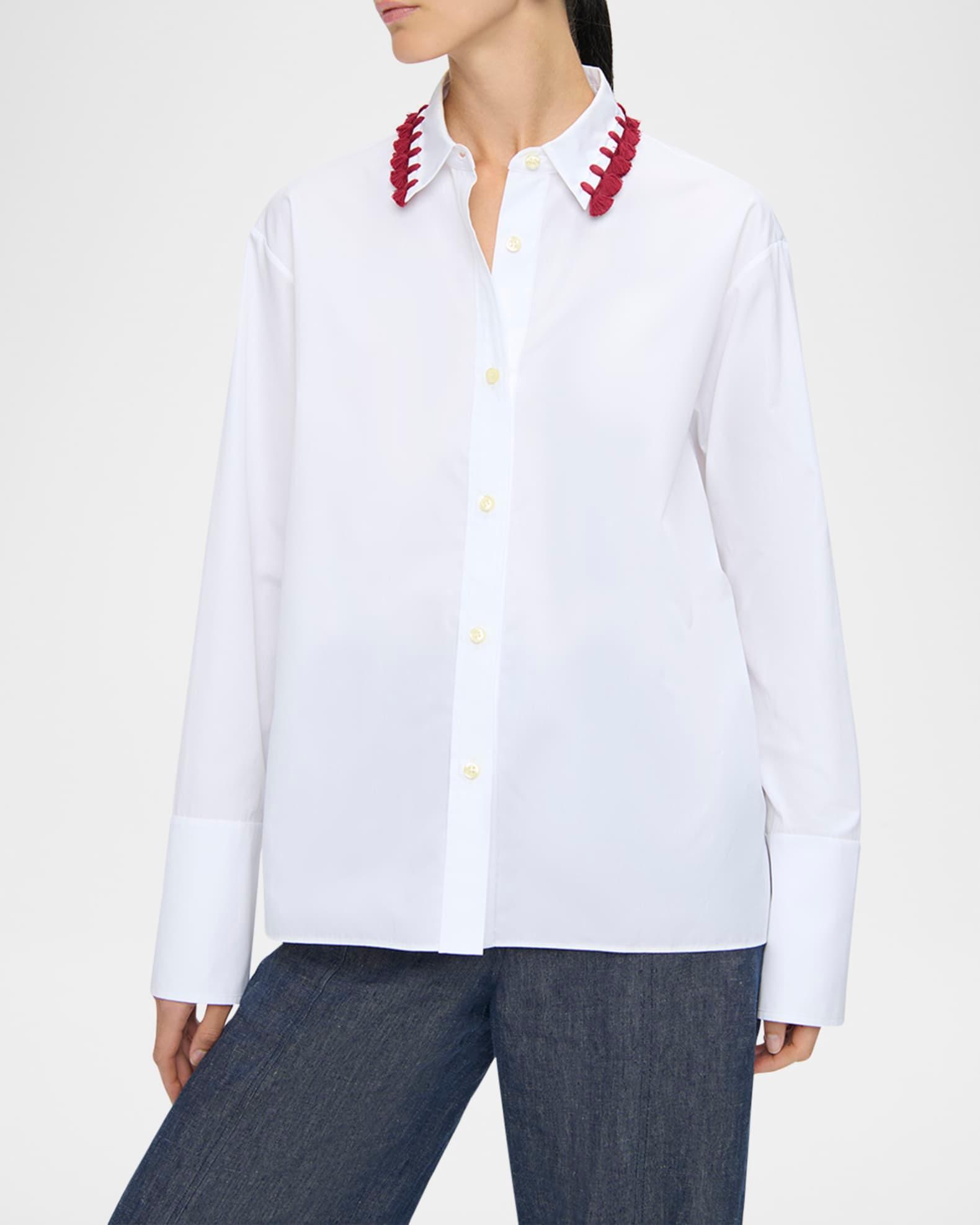 Billie Tassel-Embellished Cotton Shirt Product Image