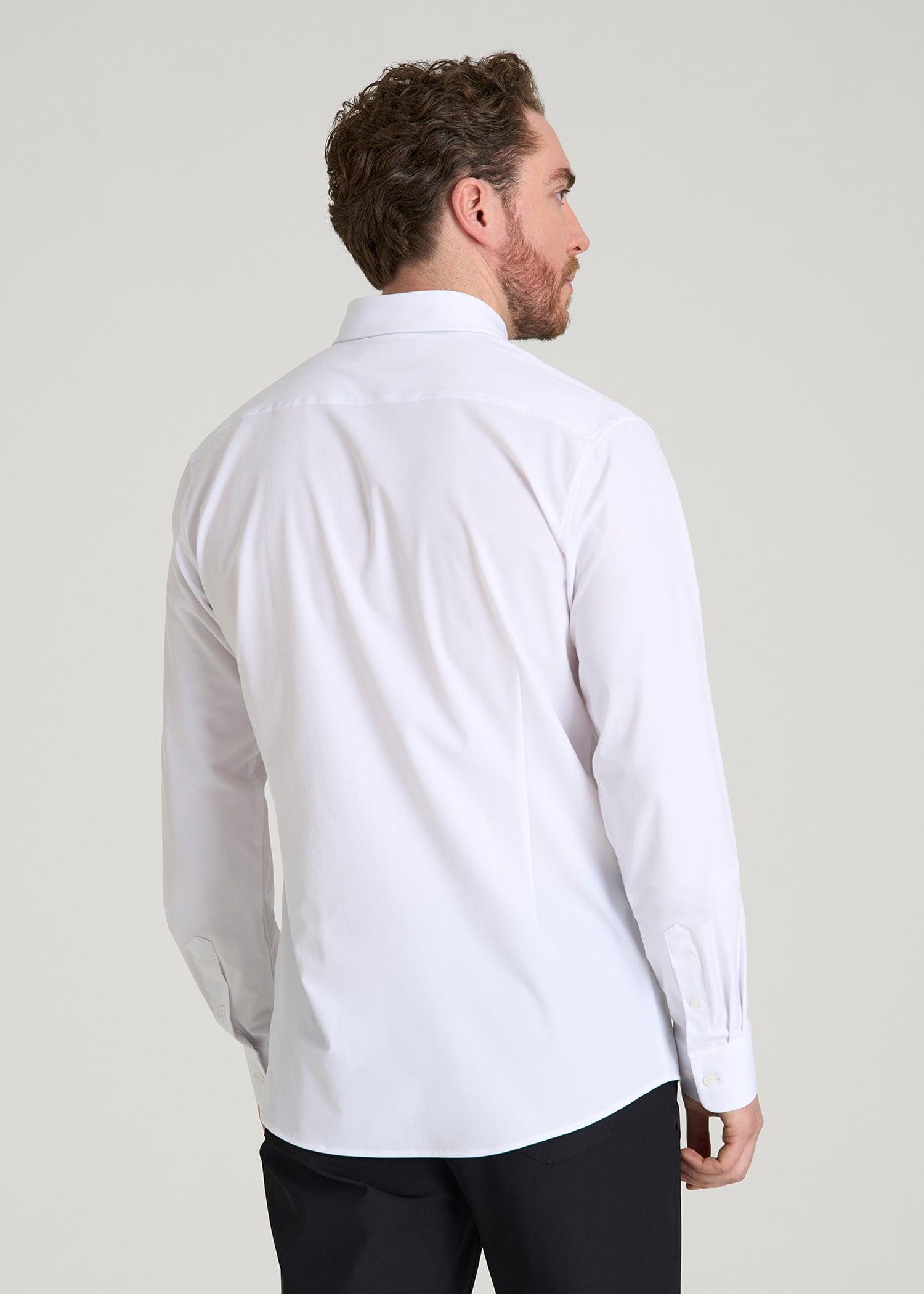 Traveler Stretch Dress Shirt in White Male Product Image