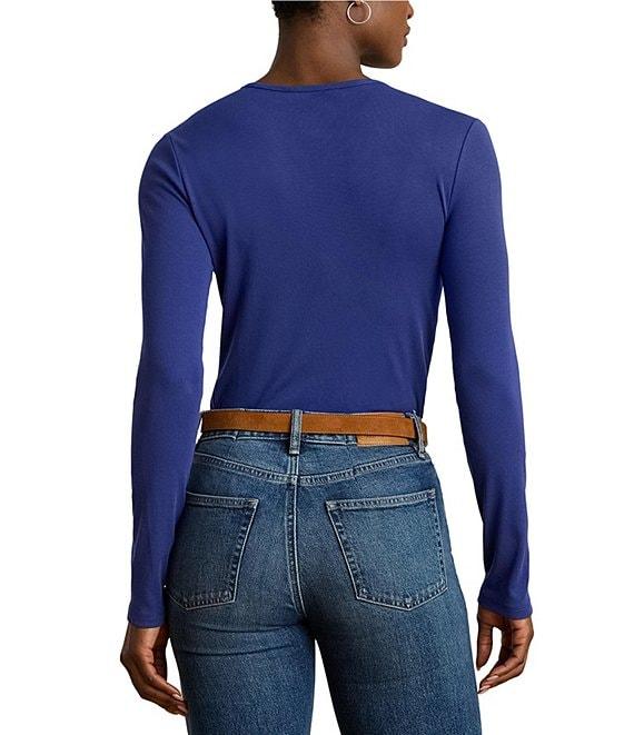 Lauren Ralph Lauren Knit Crew Neck Long Sleeve Top Product Image