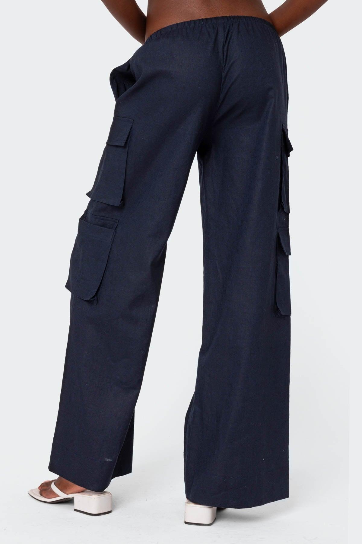Bristol Linen Look Cargo Pants Product Image