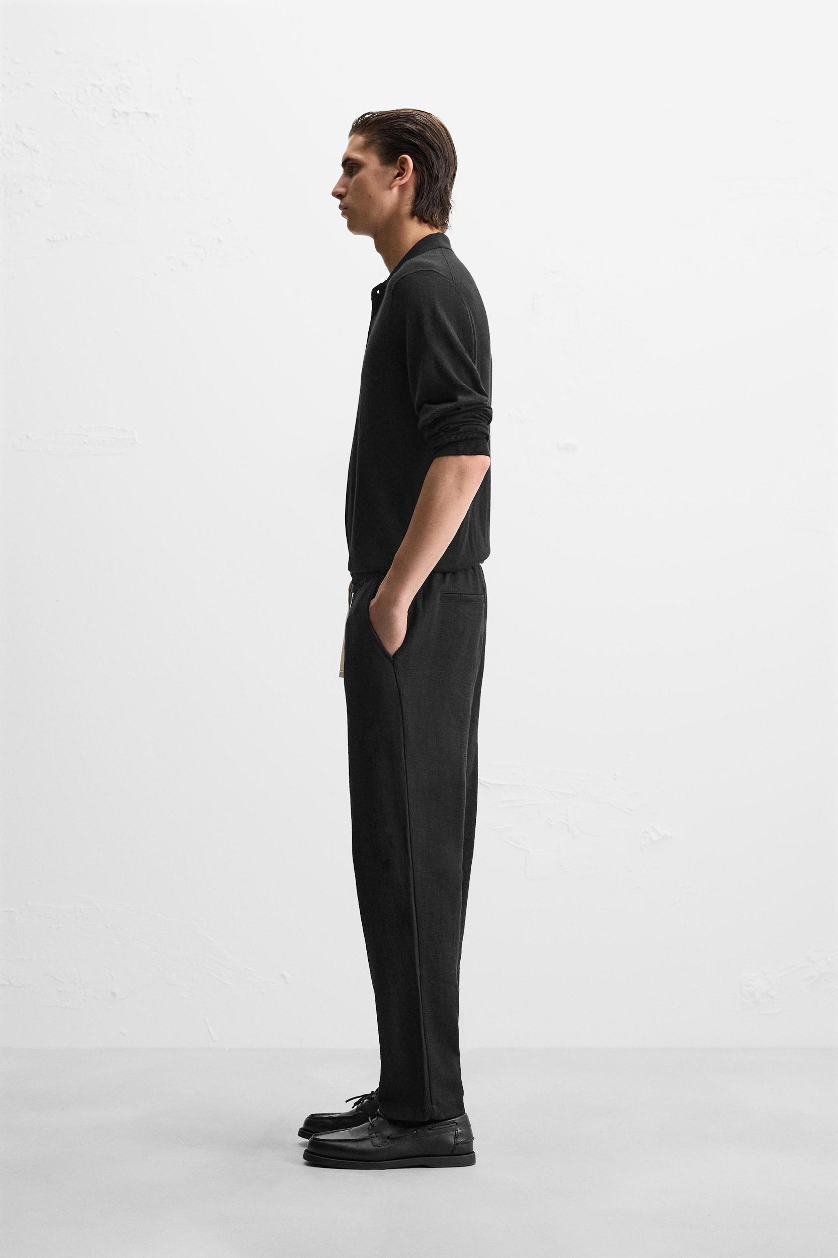 GEOMETRIC JACQUARD PANTS Product Image