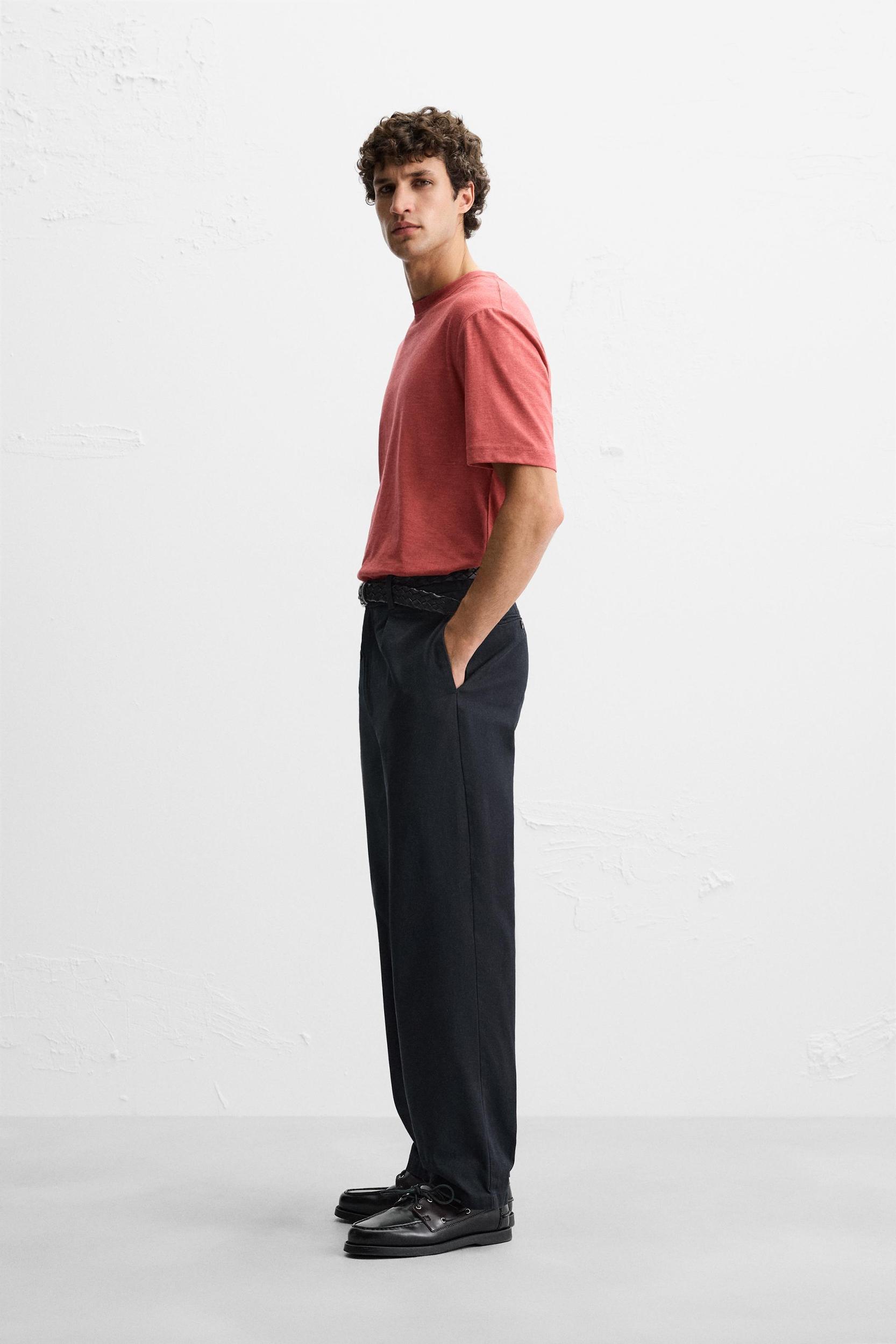 WASHED T-SHIRT WITH SLITS Product Image