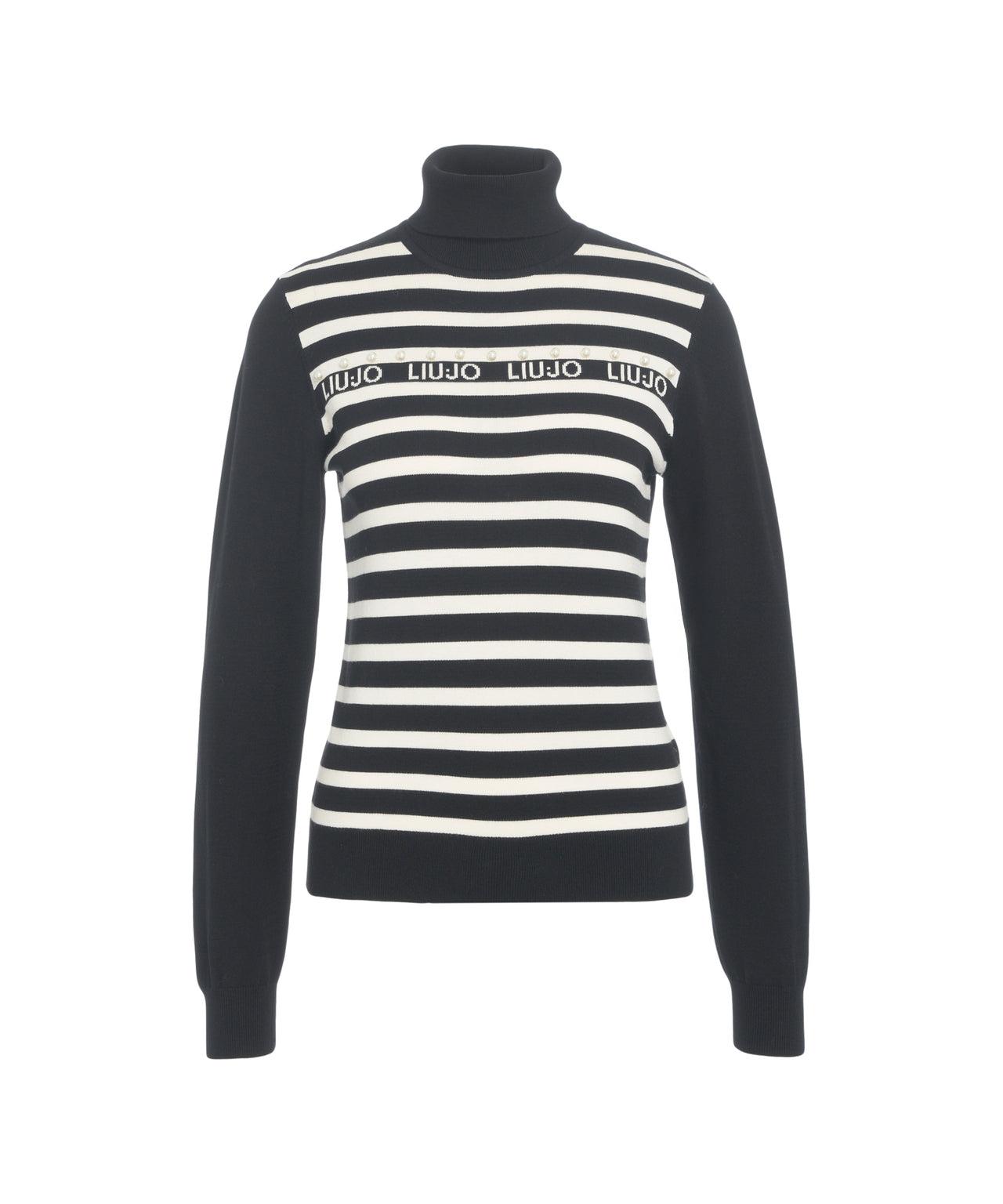 Turtleneck sweater with logo print Product Image