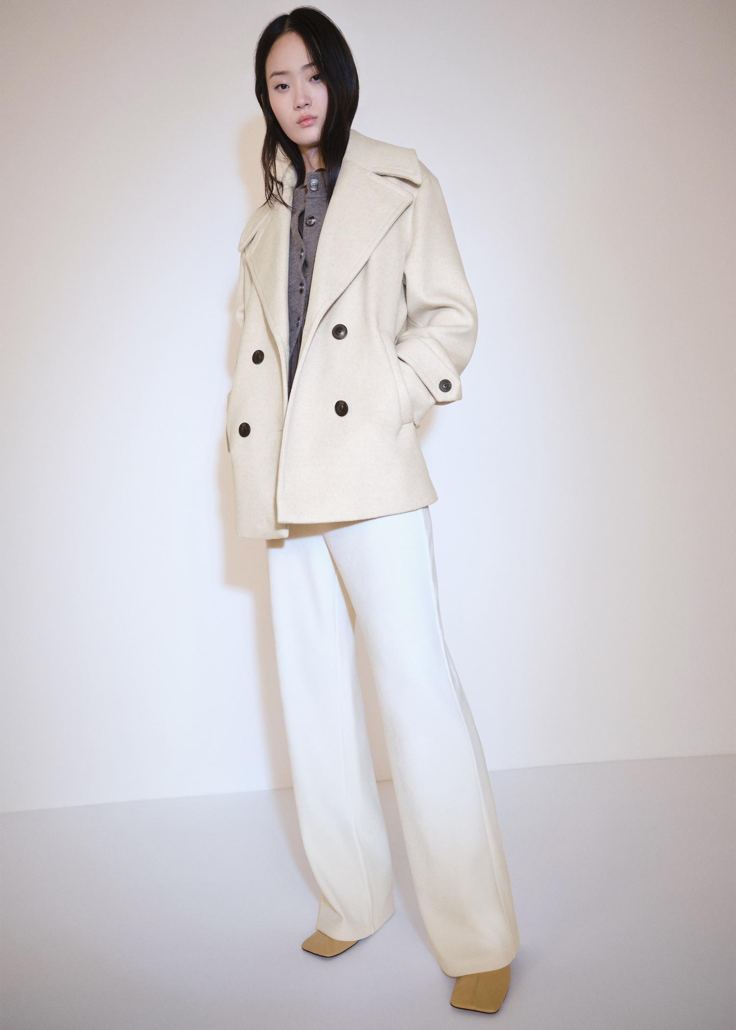 Corduroy straight pants - Women | MANGO USA Product Image