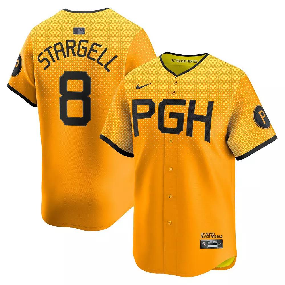 Men's Nike Willie Stargell Gold Pittsburgh Pirates City Connect Limited Player Jersey,  Product Image