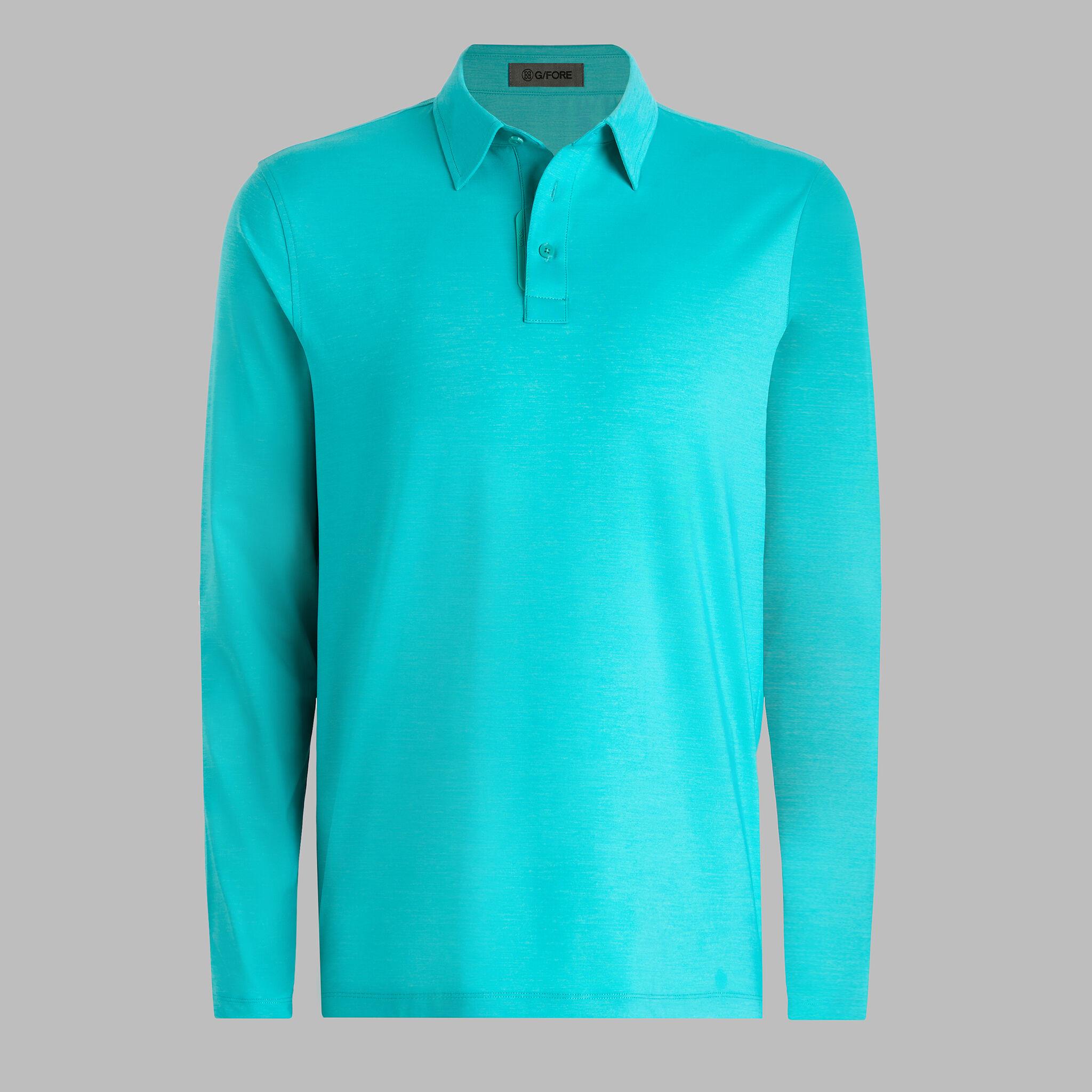 MÉLANGE ICE NYLON LONG SLEEVE POLO Product Image