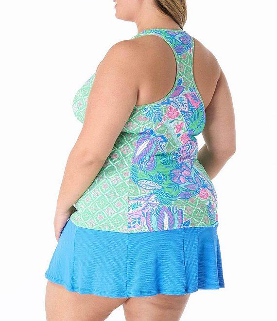 Beach House Plus Size Pique Solid Olivia Princess Seam Swim Skort Product Image