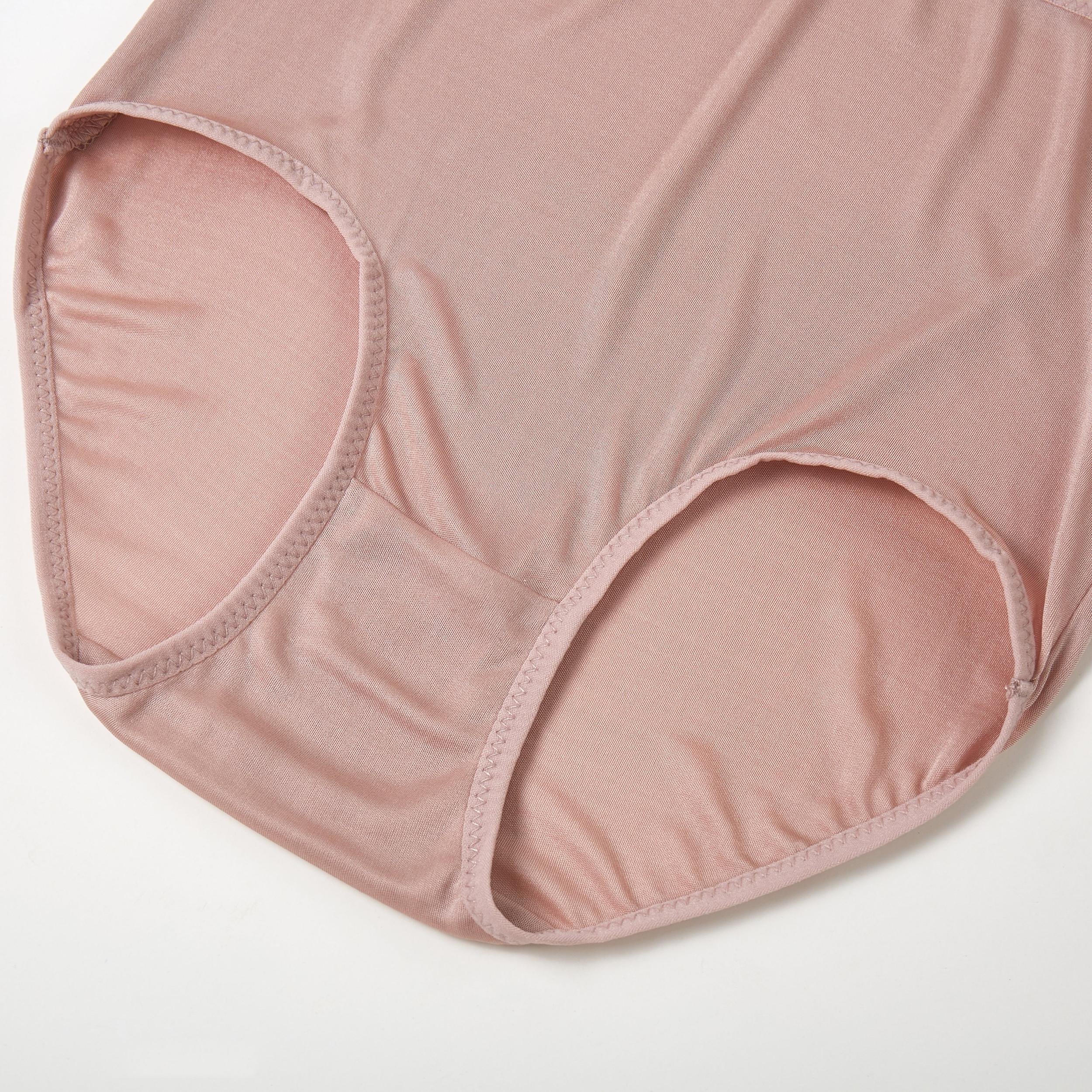 Knitted Silk High Rise French Cut Panties | Sparkling Rose | Shimmer Collection Product Image