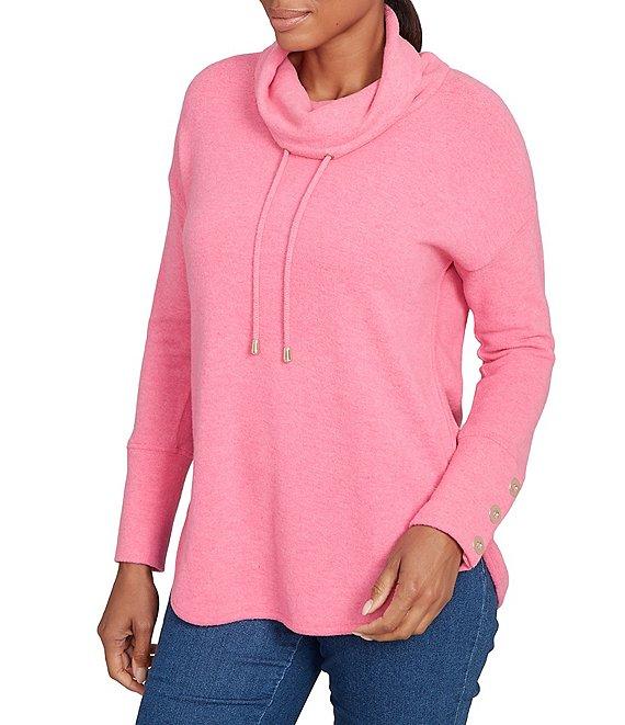 Ruby Rd. Knit Cowl Neck Long Sleeve Cozy Top Product Image