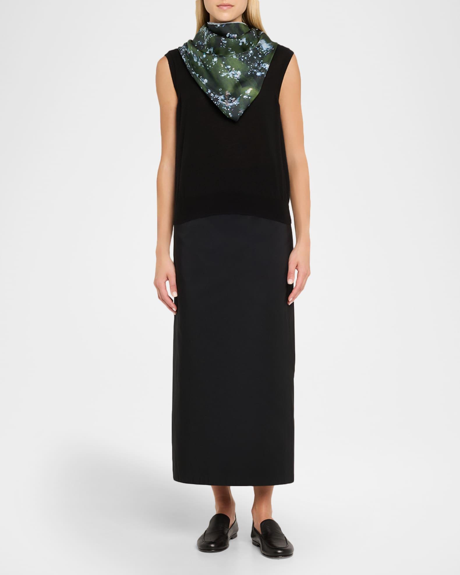 Splattered Glaze Silk Twill Square Scarf Product Image