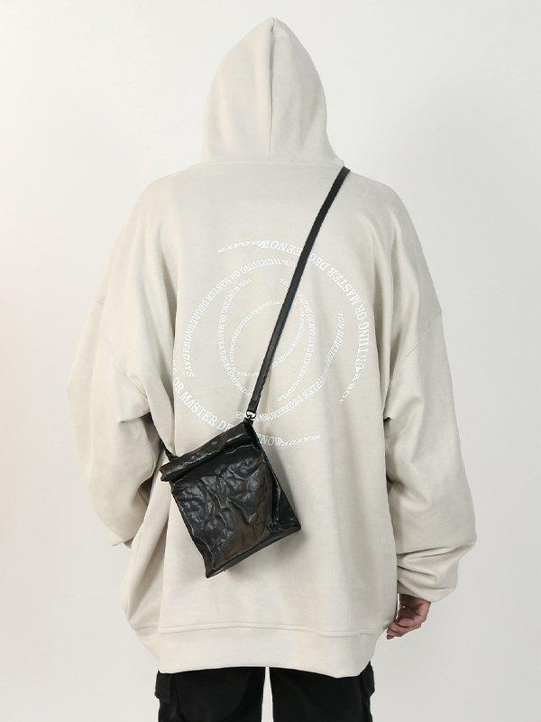 Men's Faux Suede Pullover Graphic Hoodie Product Image