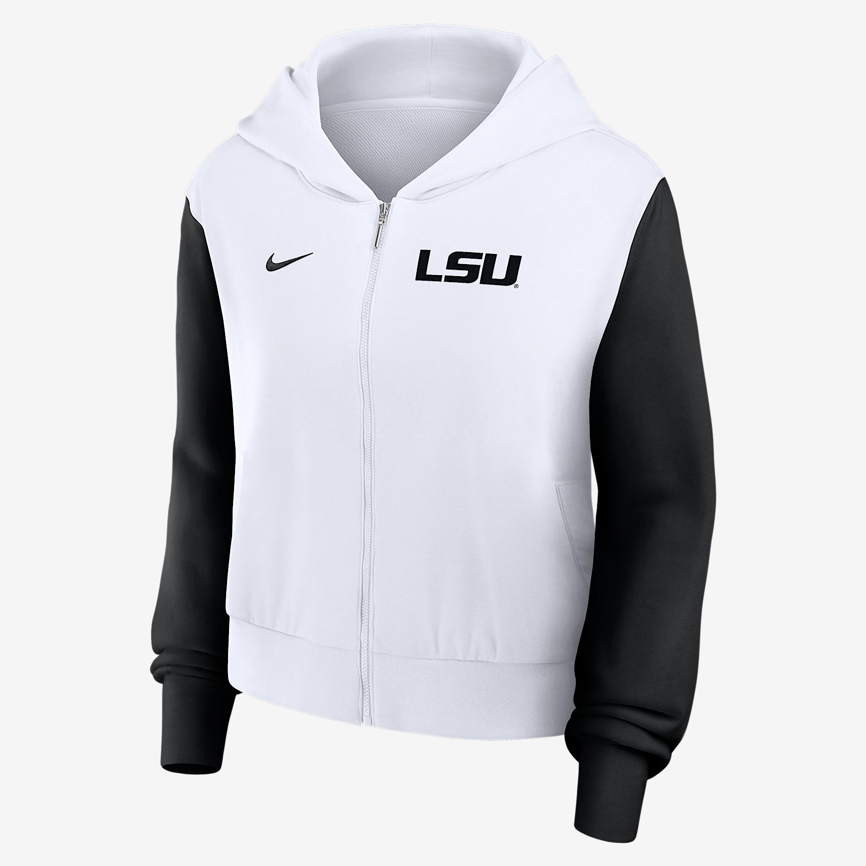 LSU Athletic Prep Colorblocked Script Womenâs Nike Women's College Full-Zip Hoodie Product Image