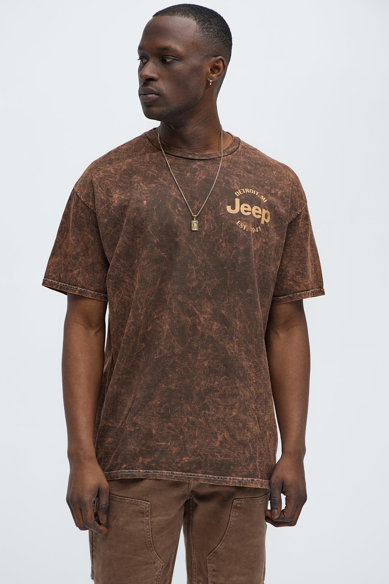Jeep CJ7 Short Sleeve Tee - Brown Product Image