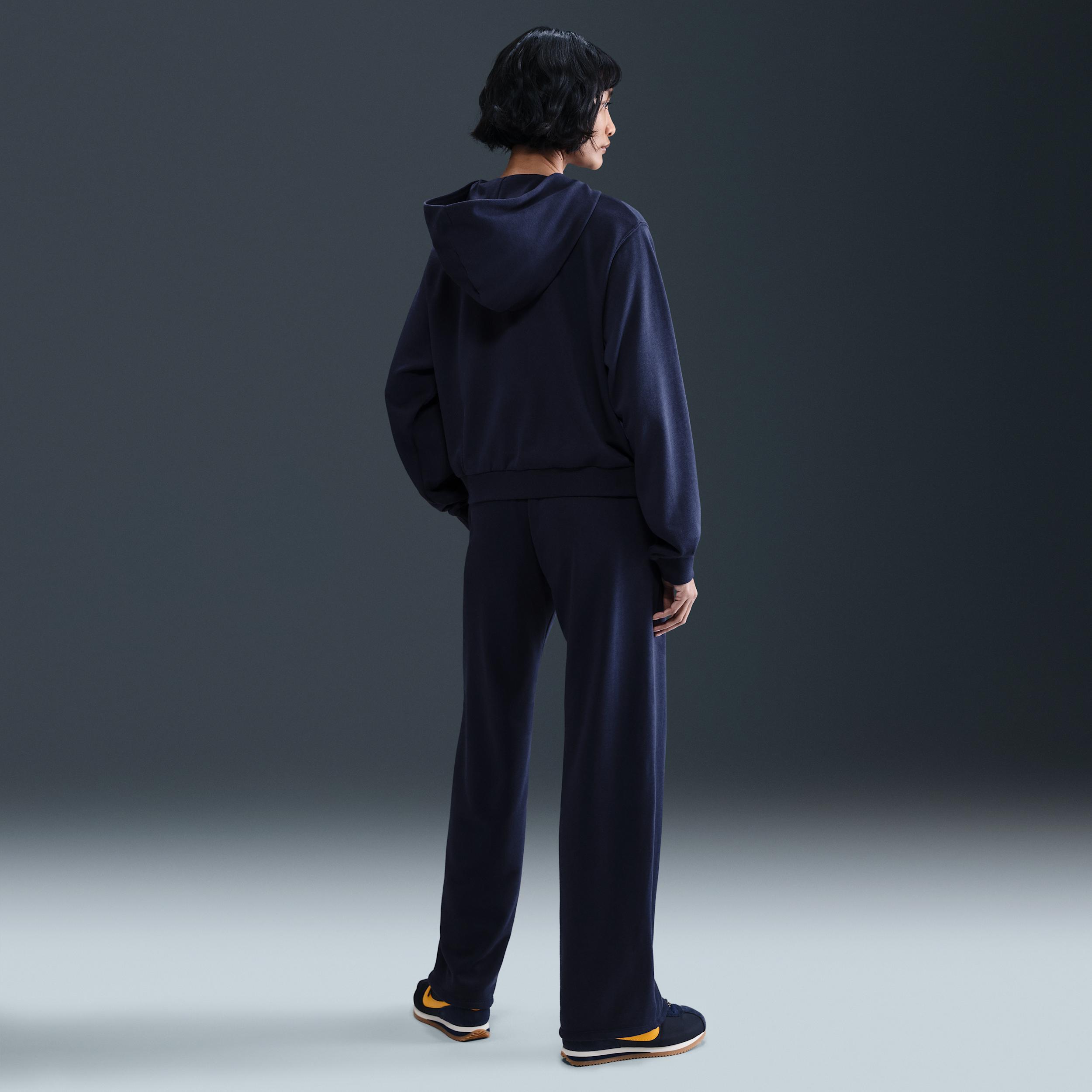 Womens Nike Sportswear Chill Terry Loose Full-Zip French Terry Hoodie | FN2415-410 Product Image