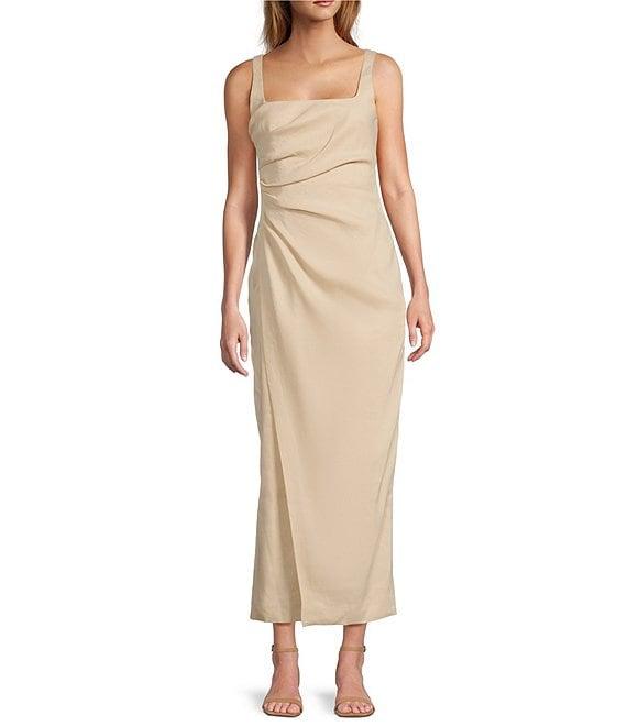 Antonio Melani Madison Stretch Linen Square Neck Sleeveless Dress Product Image