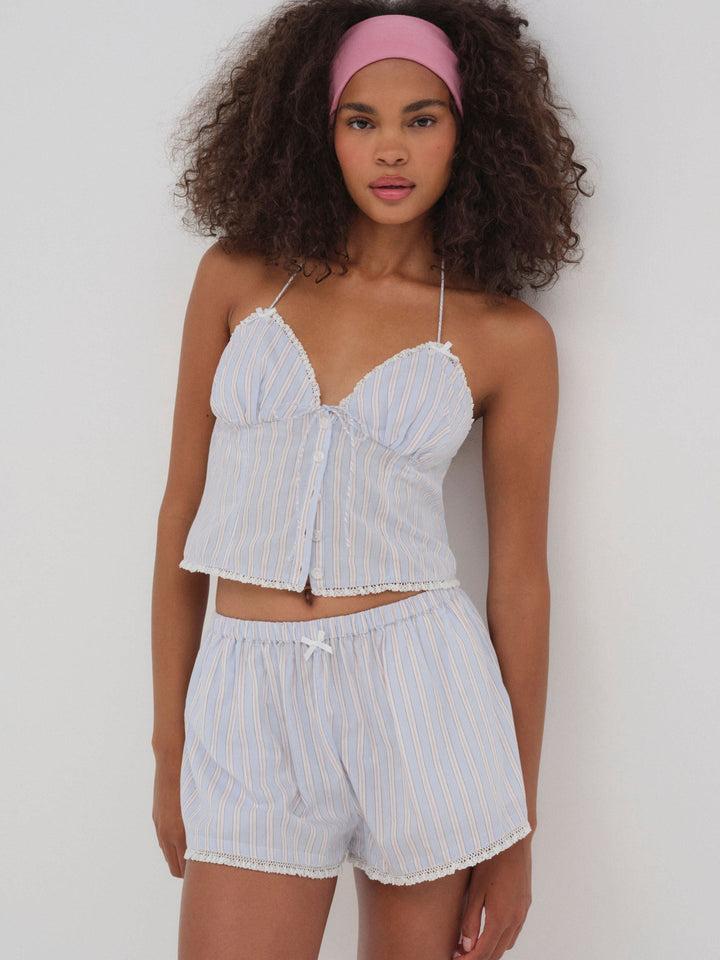 Lakeside Stripe Short — Blue Product Image