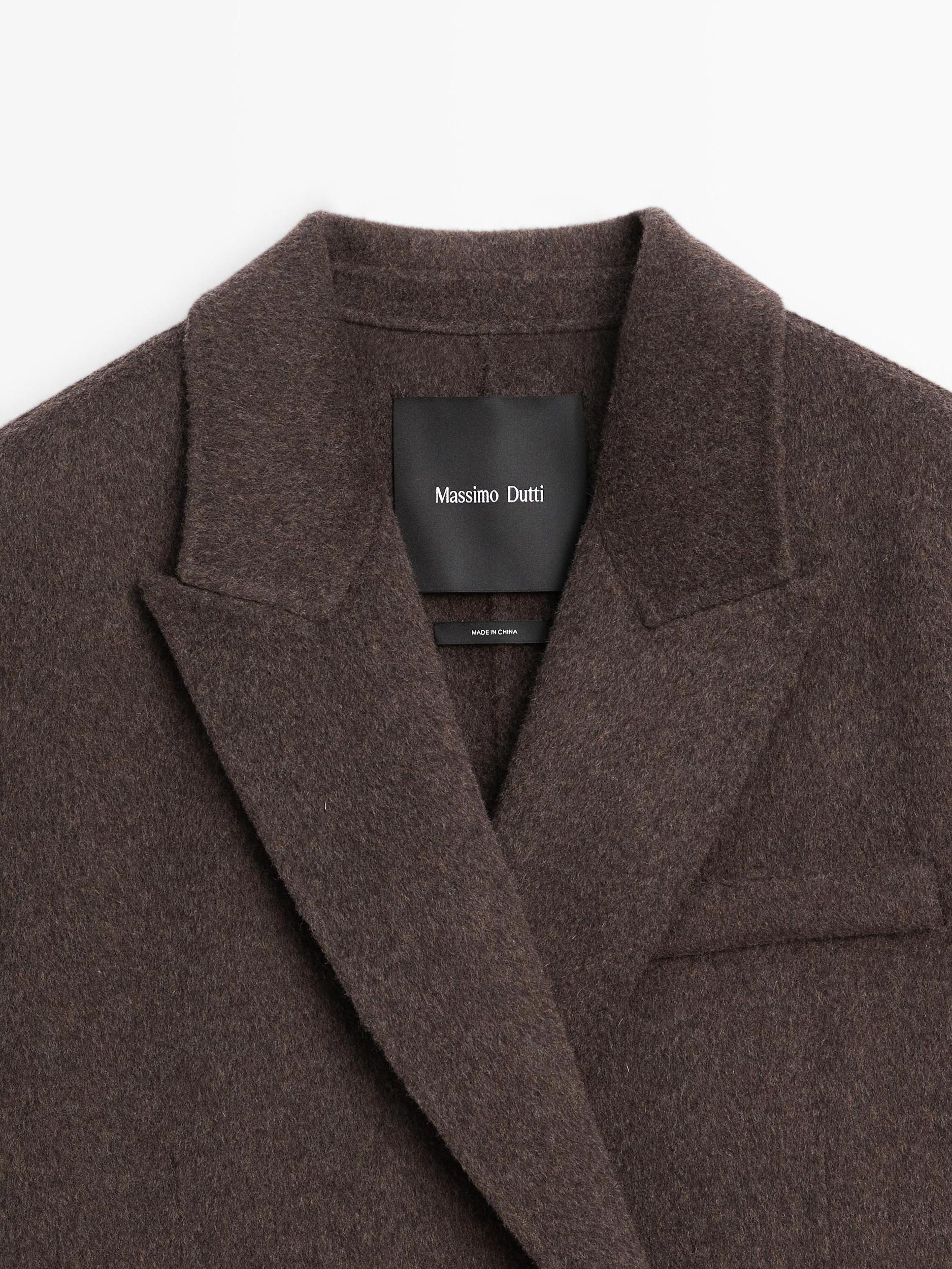 Long wool blend surplice coat Product Image