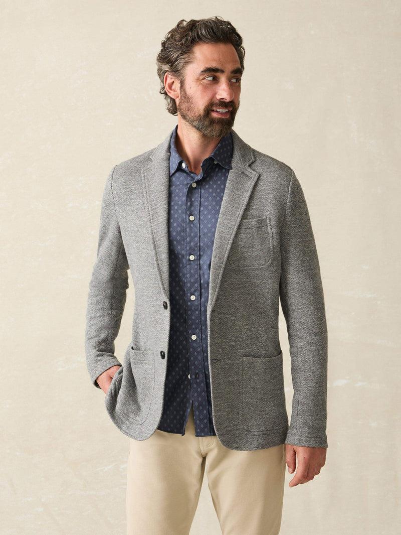 Inlet Knit Blazer - Medium Grey Melange Product Image