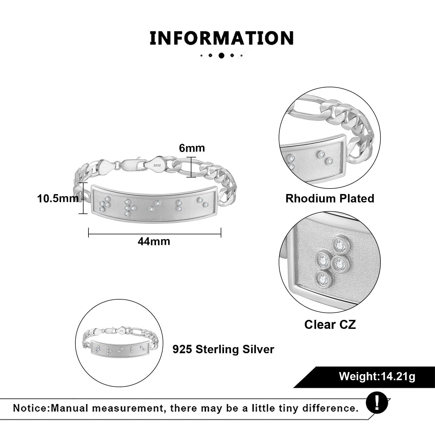 Touchstone Tribe ID Link Bracelet in Silver Product Image