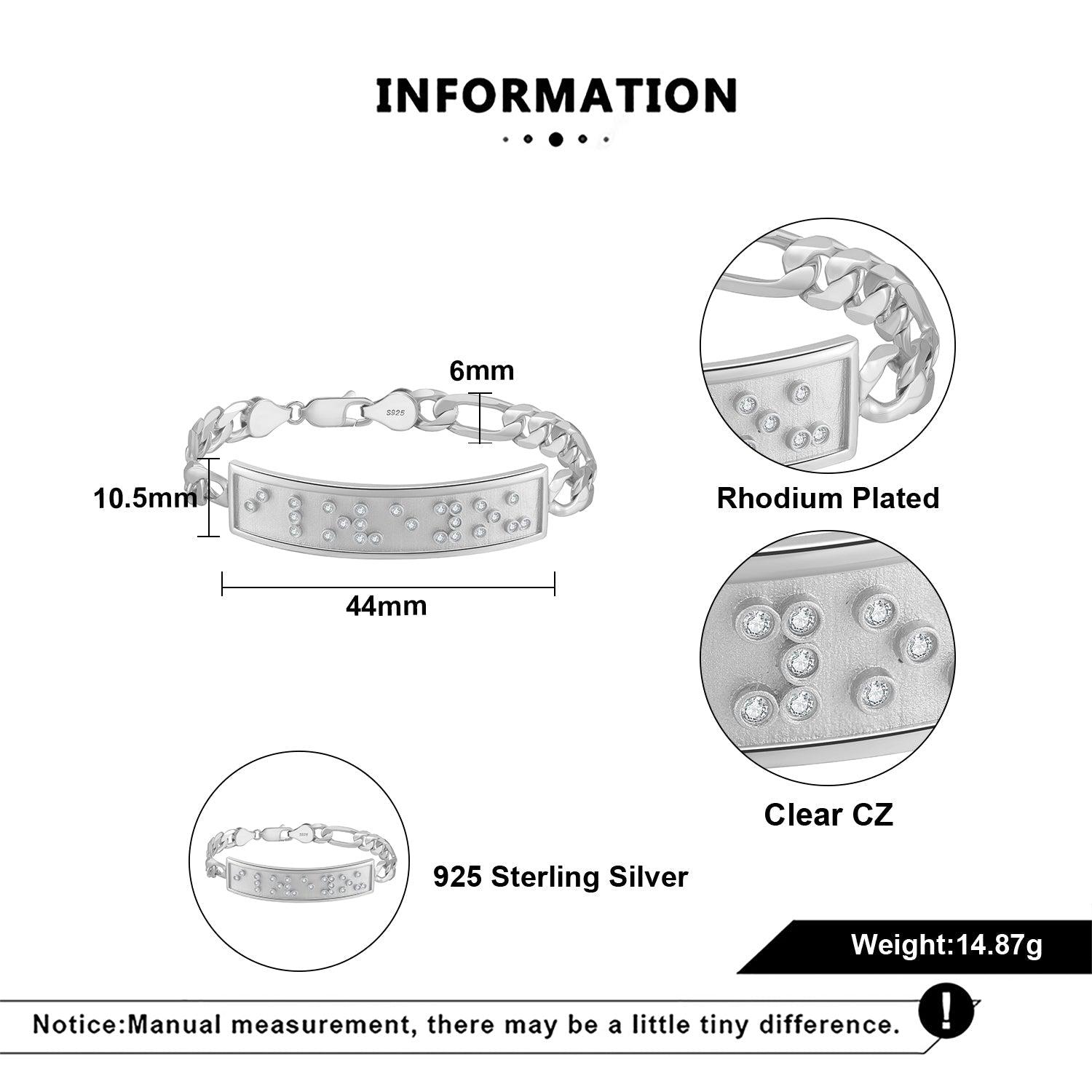 Touchstone I Love You ID Link Bracelet in Silver Product Image