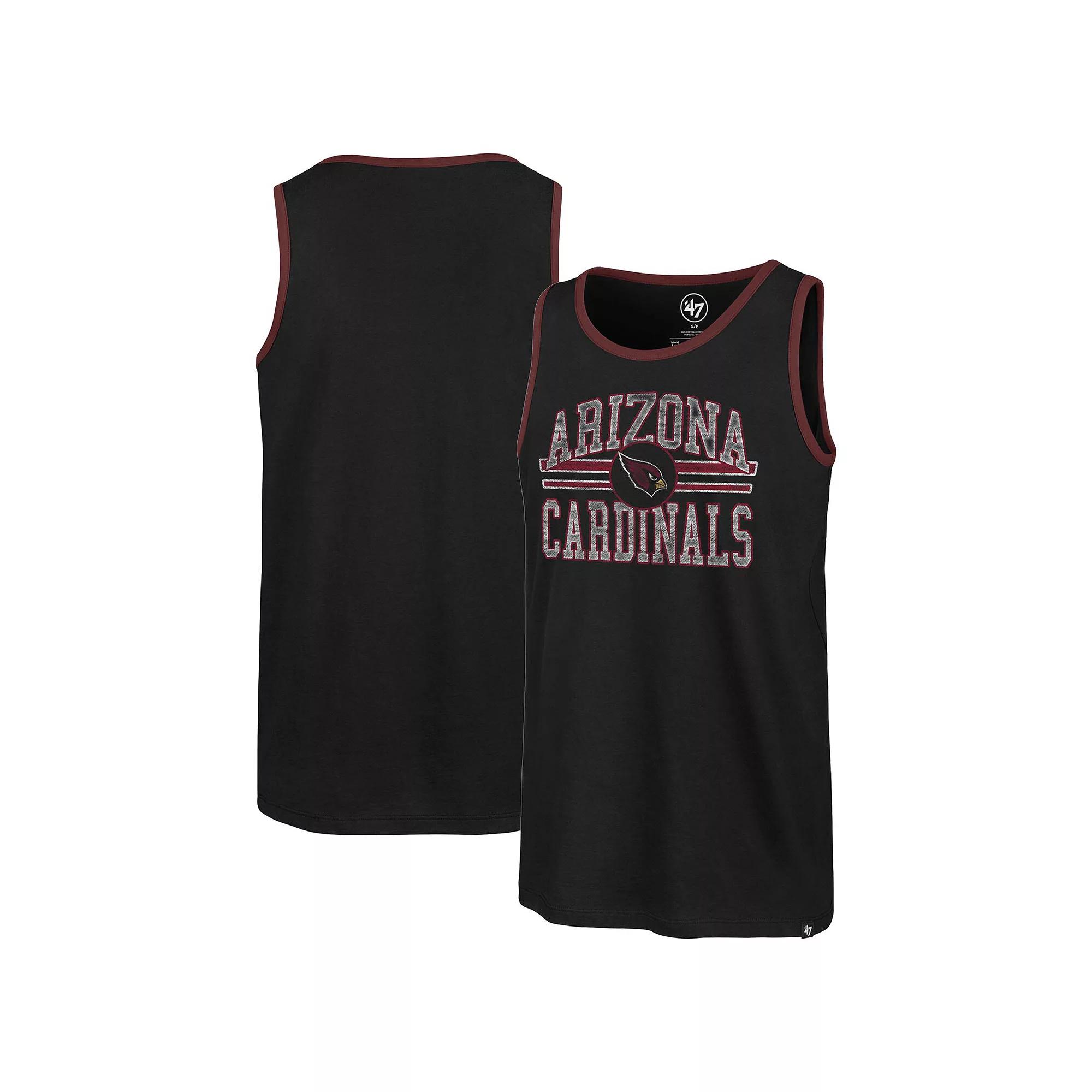 Men's '47  Black Arizona Cardinals Winger Franklin Tank Top, Size: Medium Product Image