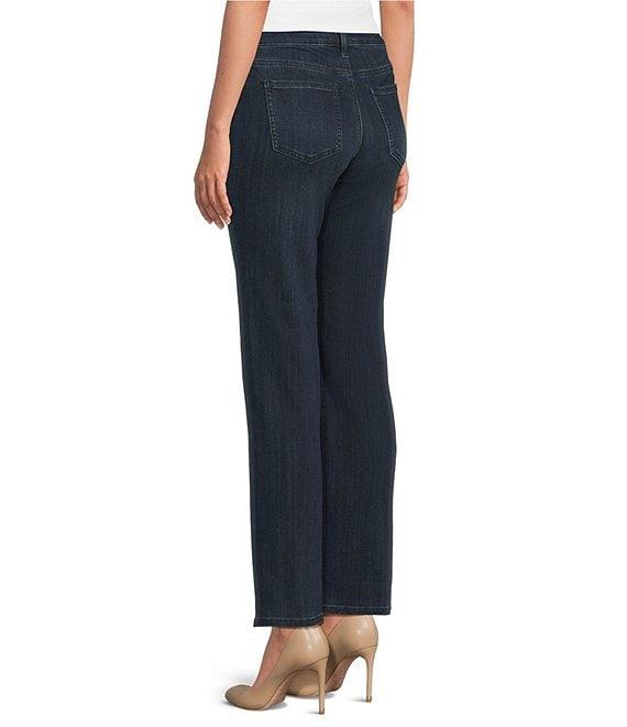 NYDJ Petite Size Marilyn High Rise Waist Straight Leg Ankle Jeans Product Image