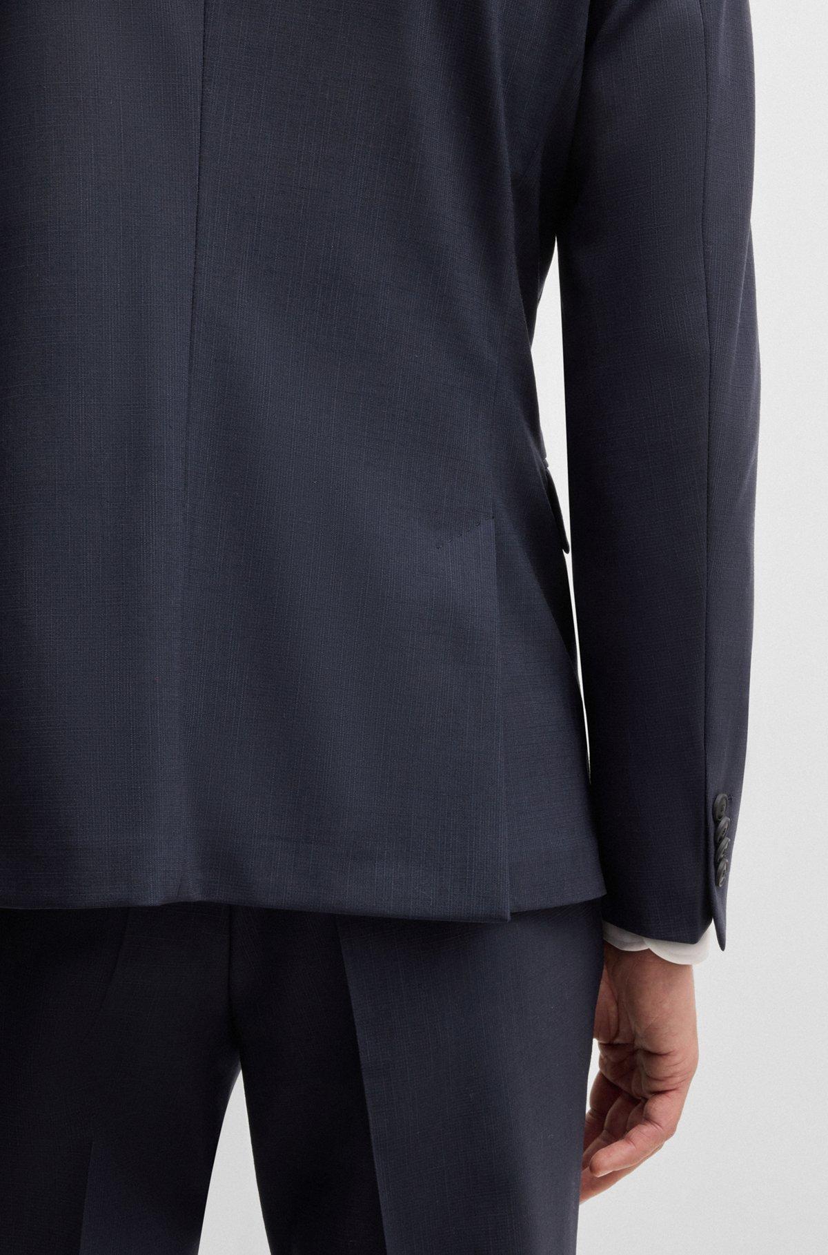 BOSS - Slim-fit suit in a performance-stretch wool blend - Dark Blue Product Image