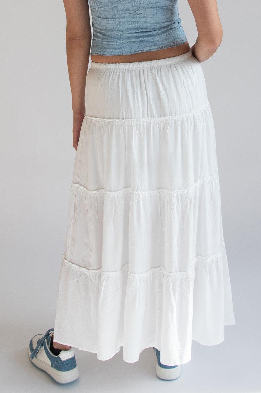Drawstring Maxi Tier Skirt Product Image