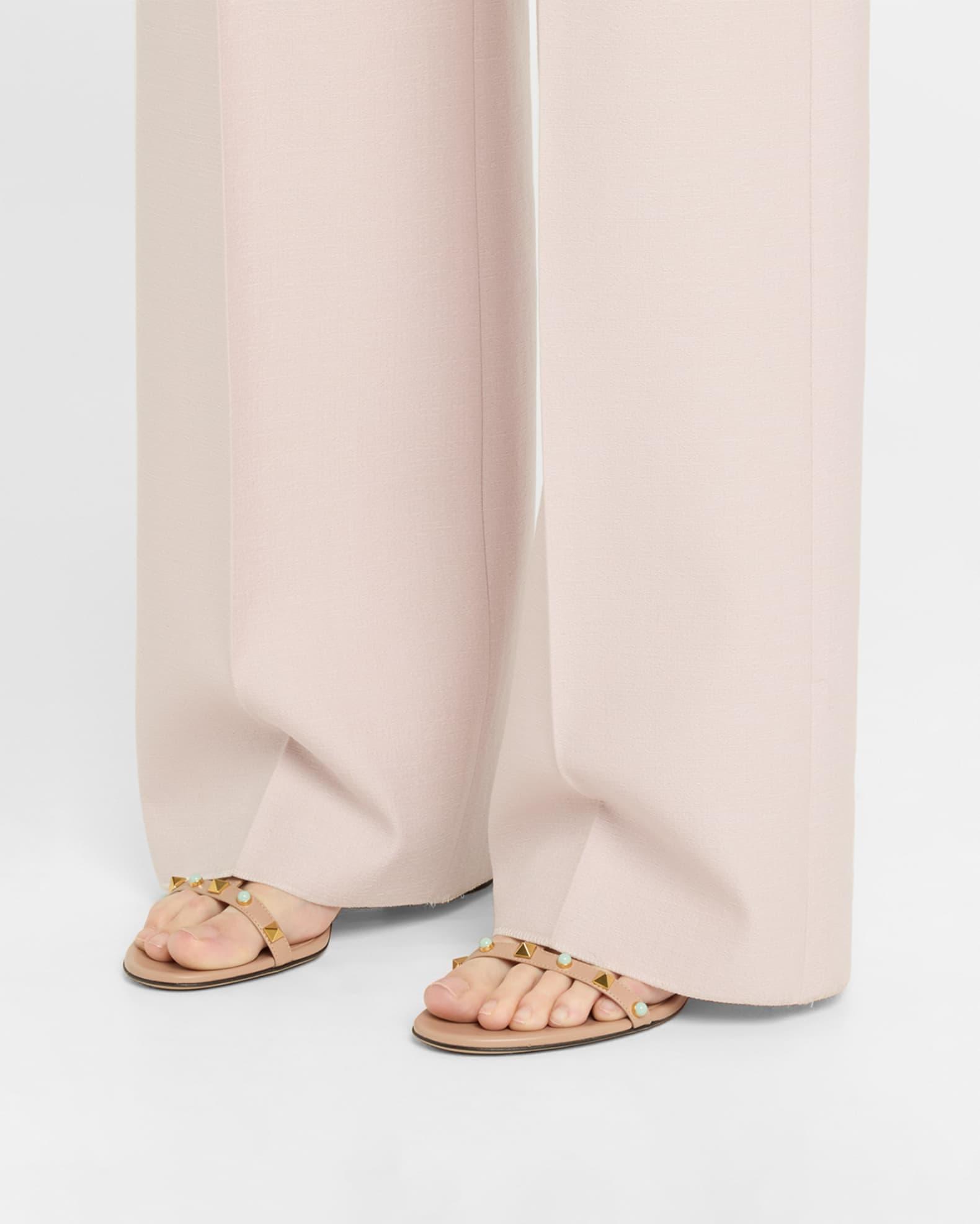 Rockstud Leather Caged Mule Sandals Product Image