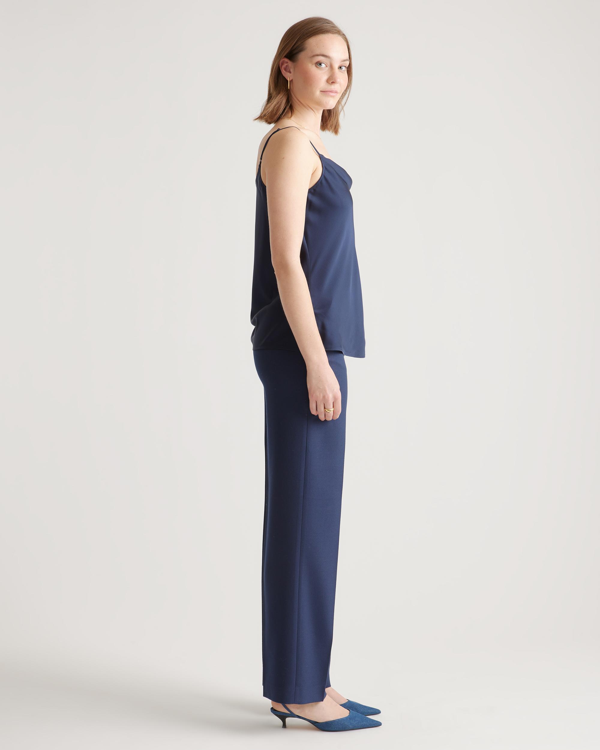 Quince | Women's Washable Stretch Silk Cowl Neck Cami Size XS Product Image