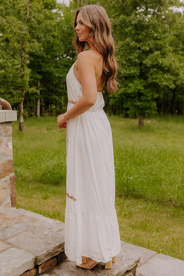 Sunset Meadow Floral Embroidered Maxi Dress Product Image