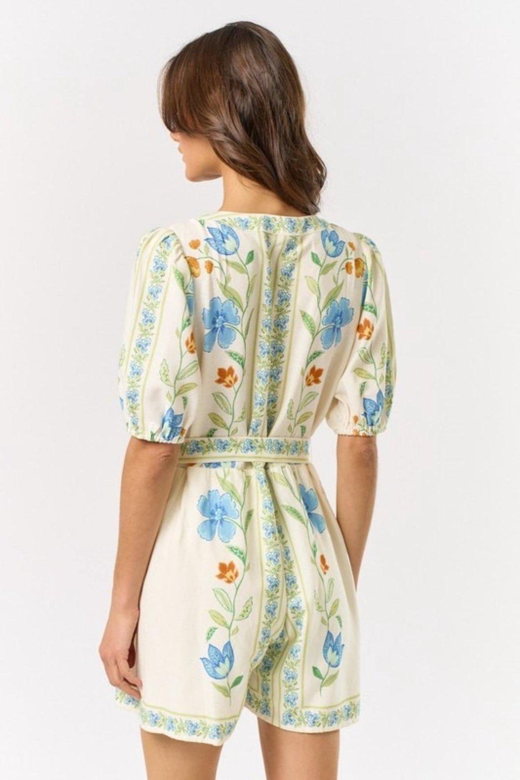 Button-Down Floral Romper Product Image