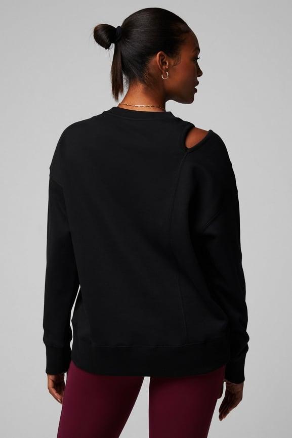 Cozy Fleece Cut Out Sweatshirt Product Image
