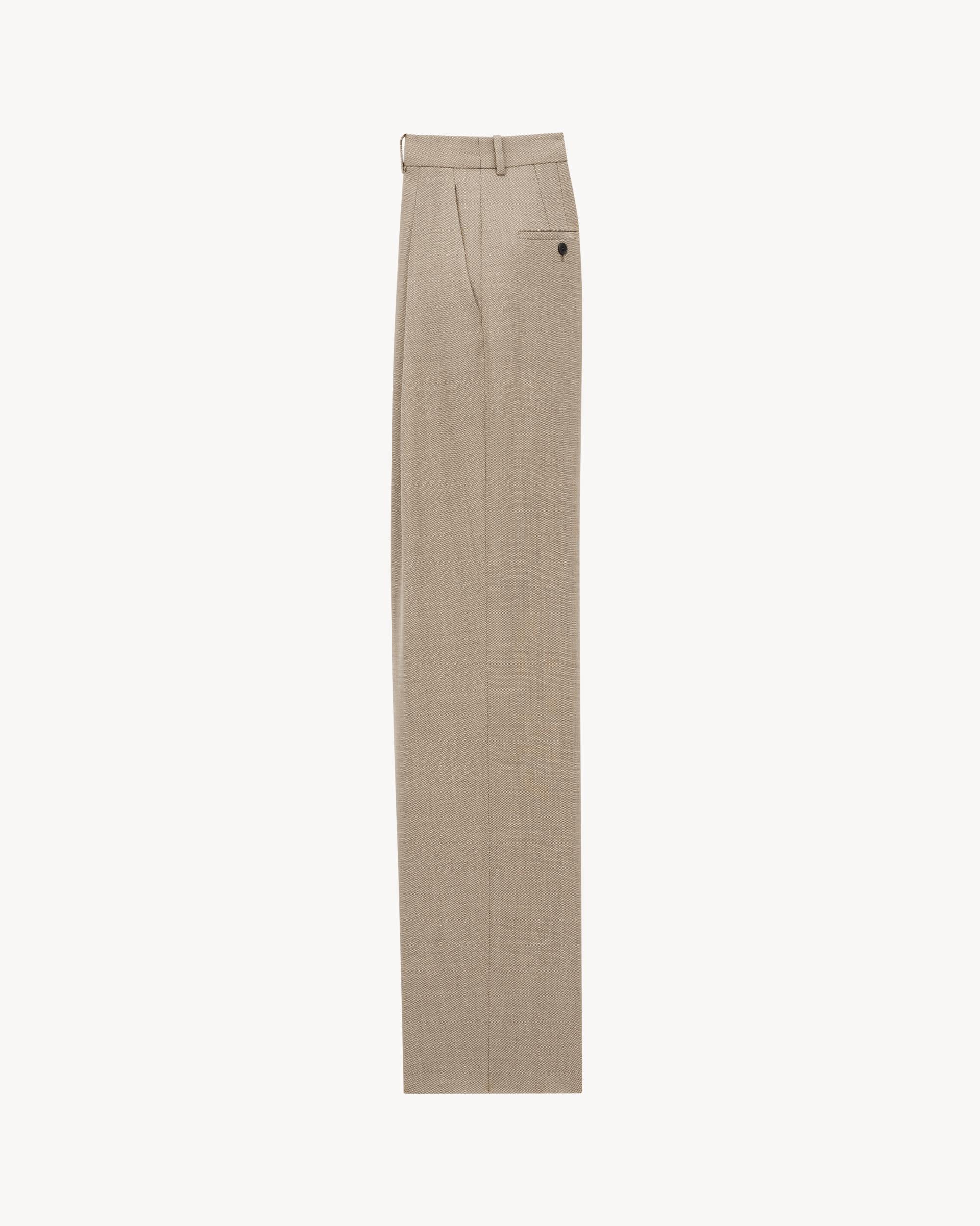 wide-leg pants in caviar wool Product Image