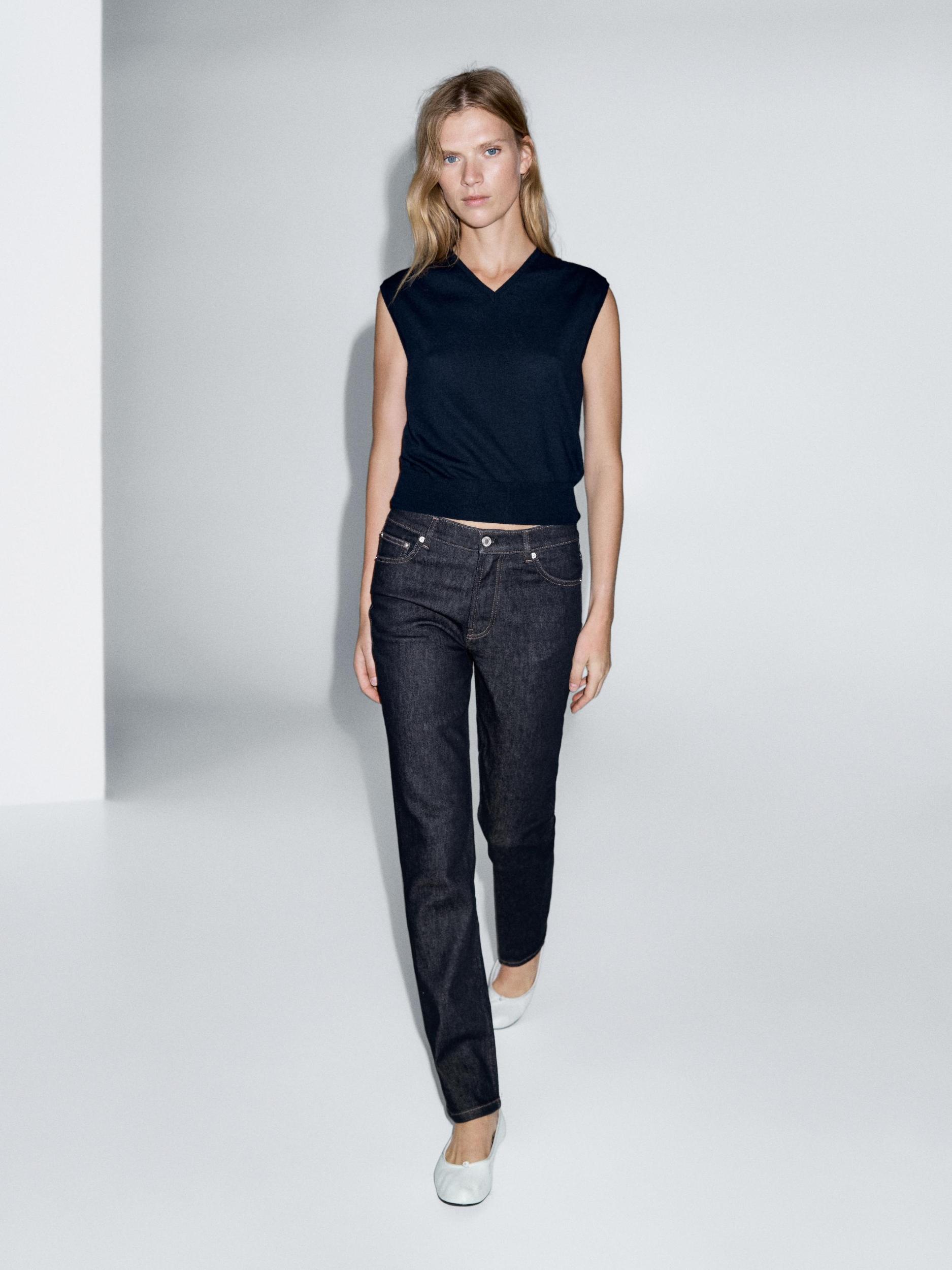 Mid-rise straight-leg jeans Product Image