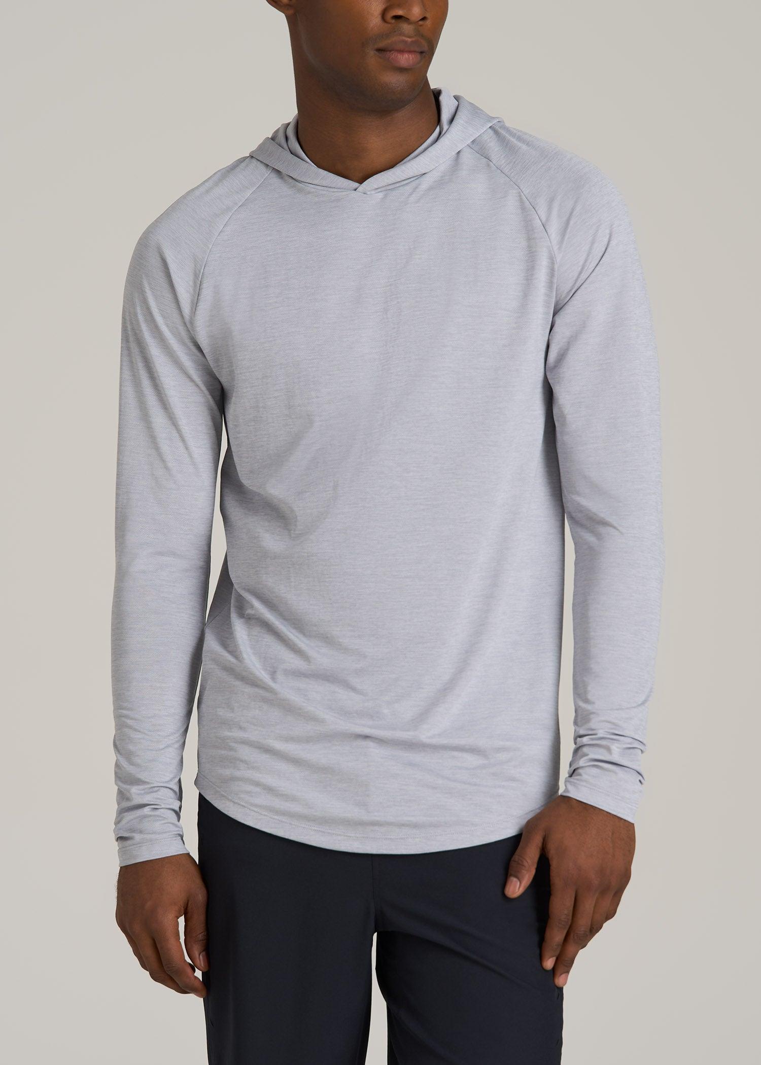A.T. Performance Training Hoodie for Tall Men in Light Silver Male Product Image