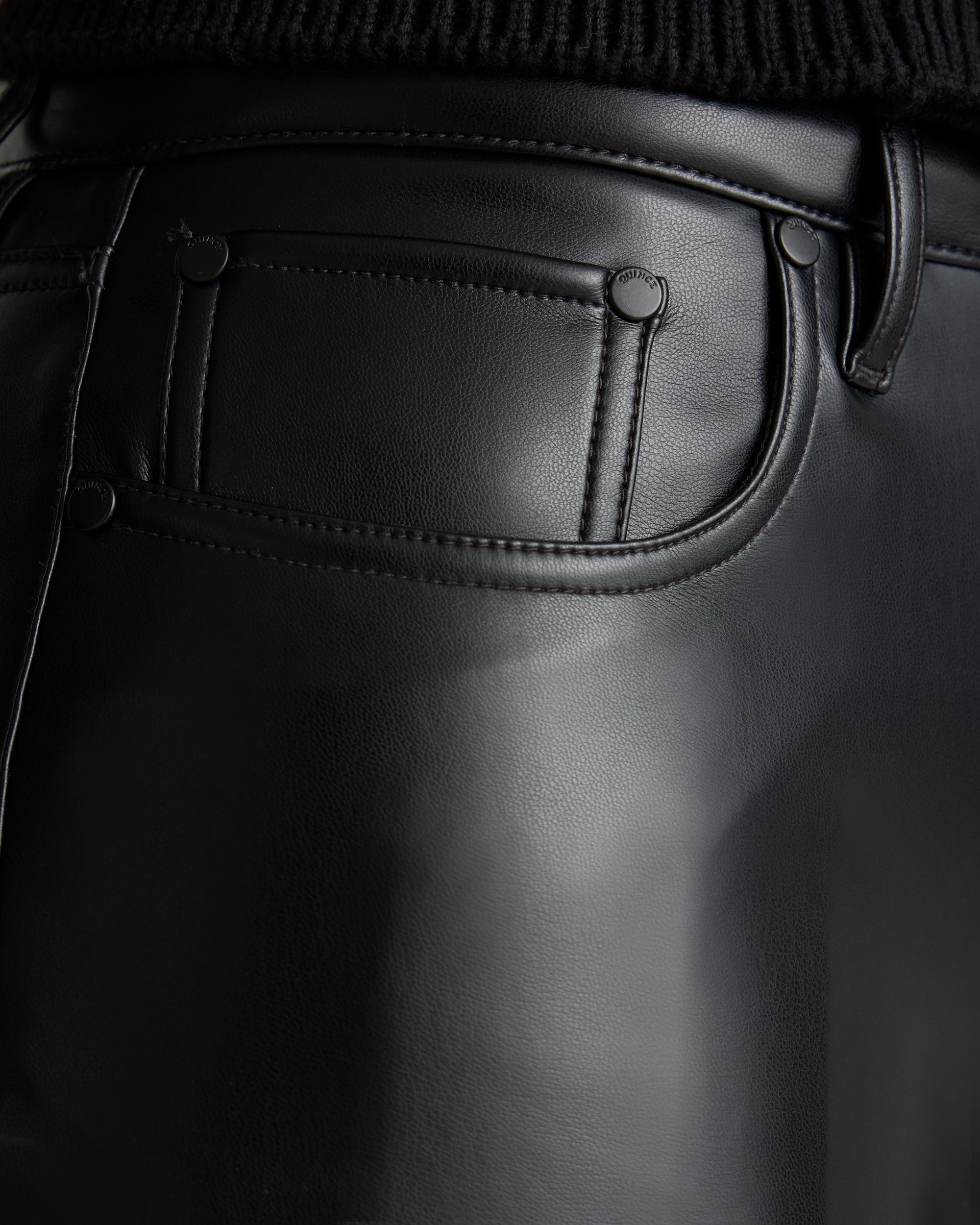 Quince | Women's Vegan Leather Straight Leg Pants Recycled Polyester Product Image