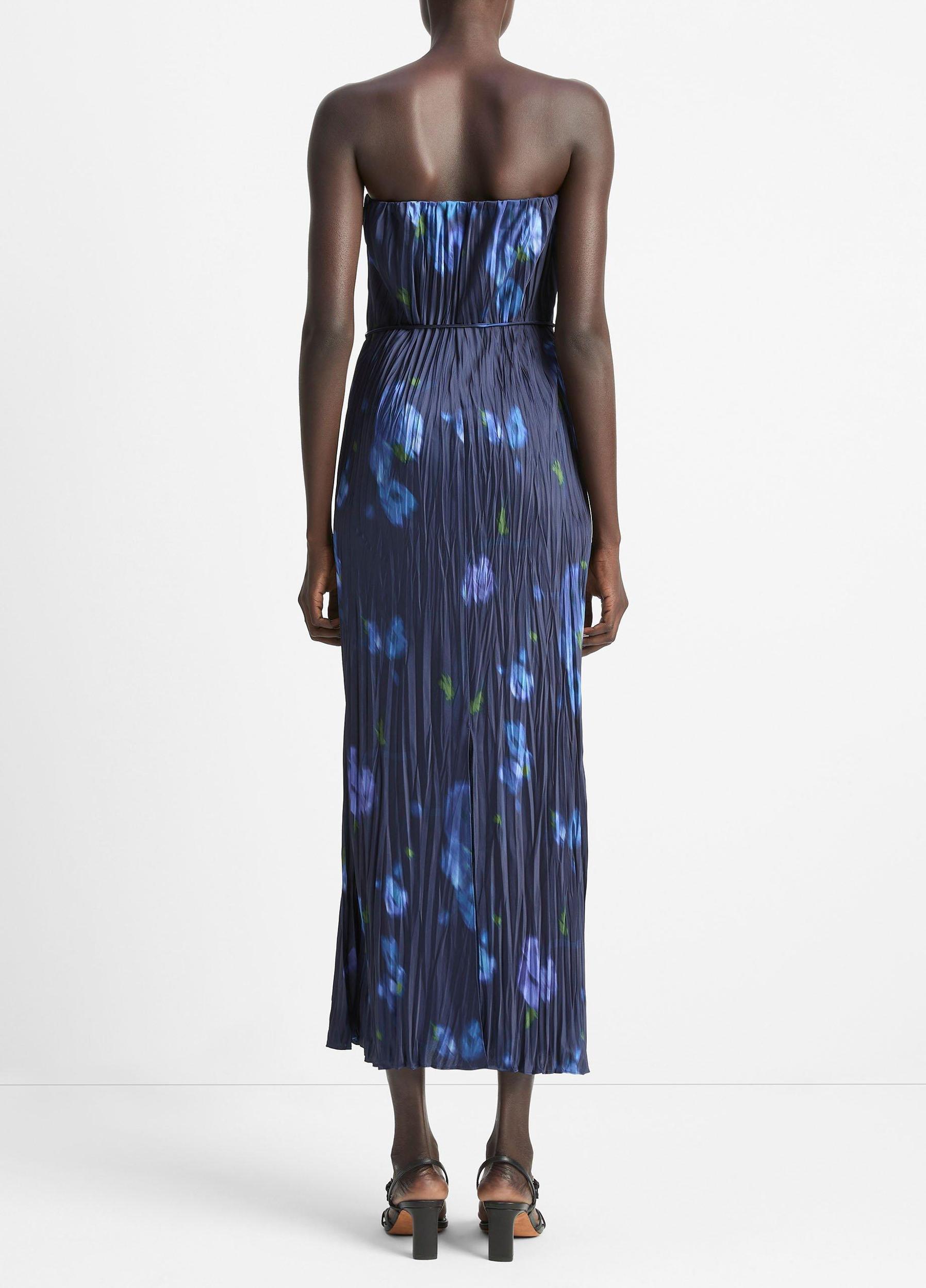 Poppy Blur Crushed Satin Dress Product Image