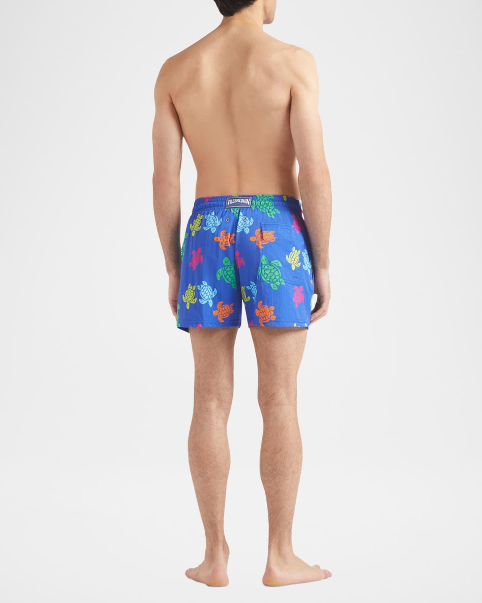 Men Stretch Multicolor Turtle Swim Trunks Product Image