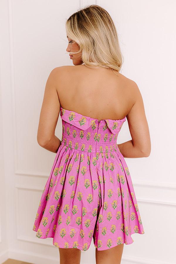 Santorini Cruise Floral Romper in Violet Product Image