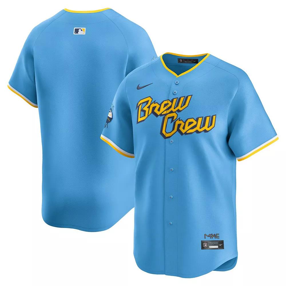 Men's Nike Light Blue Milwaukee Brewers City Connect Limited Jersey,  Product Image
