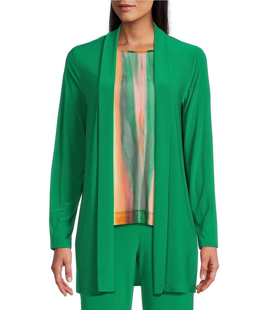 Investments Petite Size Soft Separates Long Sleeve Side Slit Open-Front Coordinating Cardigan Product Image