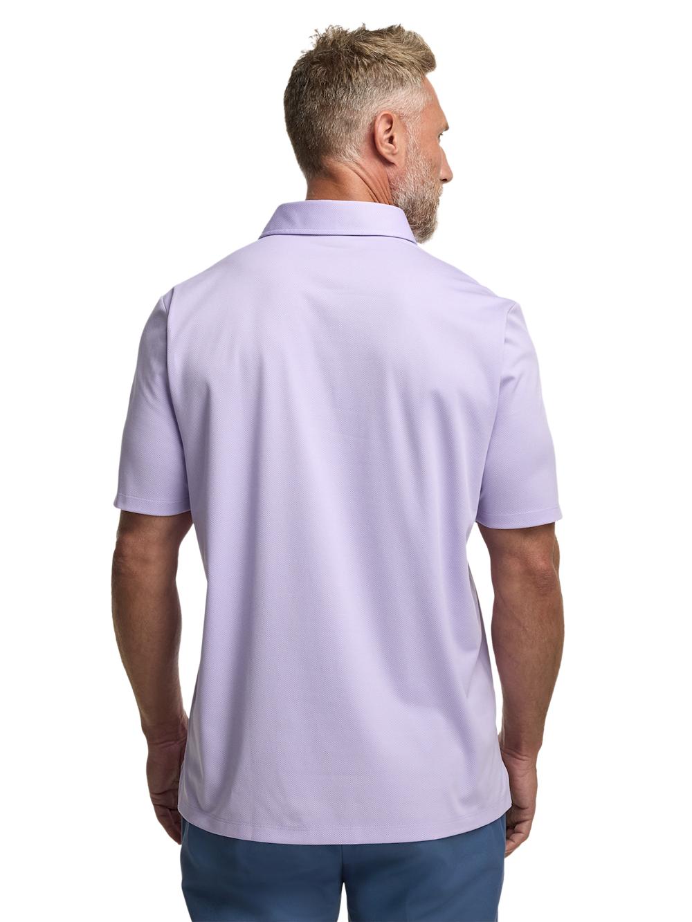 Cotton Blend Three Button Polo - Lavender Product Image
