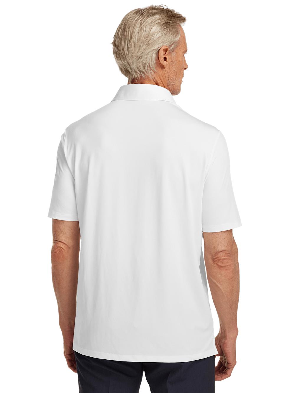 Performance Blend Three Button Polo - White Product Image