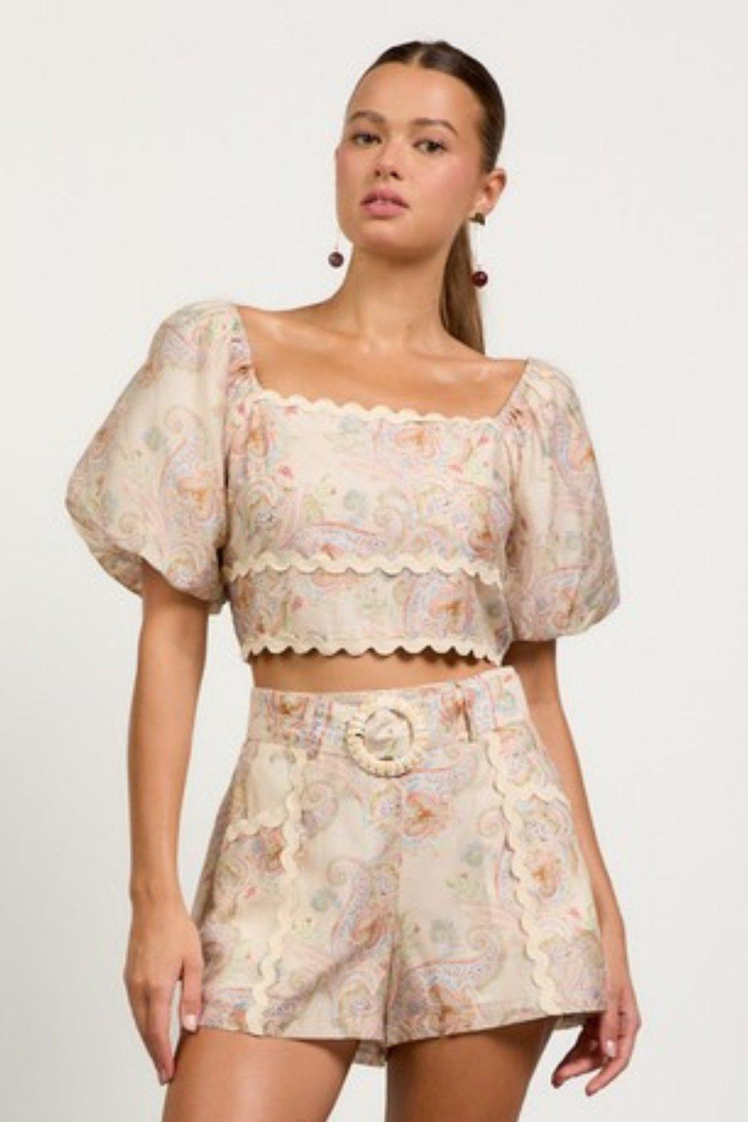 Puff Slv Crop Top Product Image