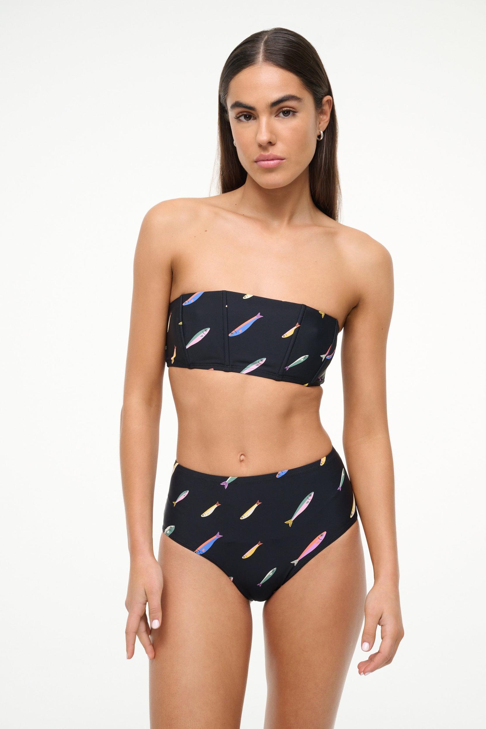 MALA BIKINI TOP | POP SARDINES BLACK Product Image
