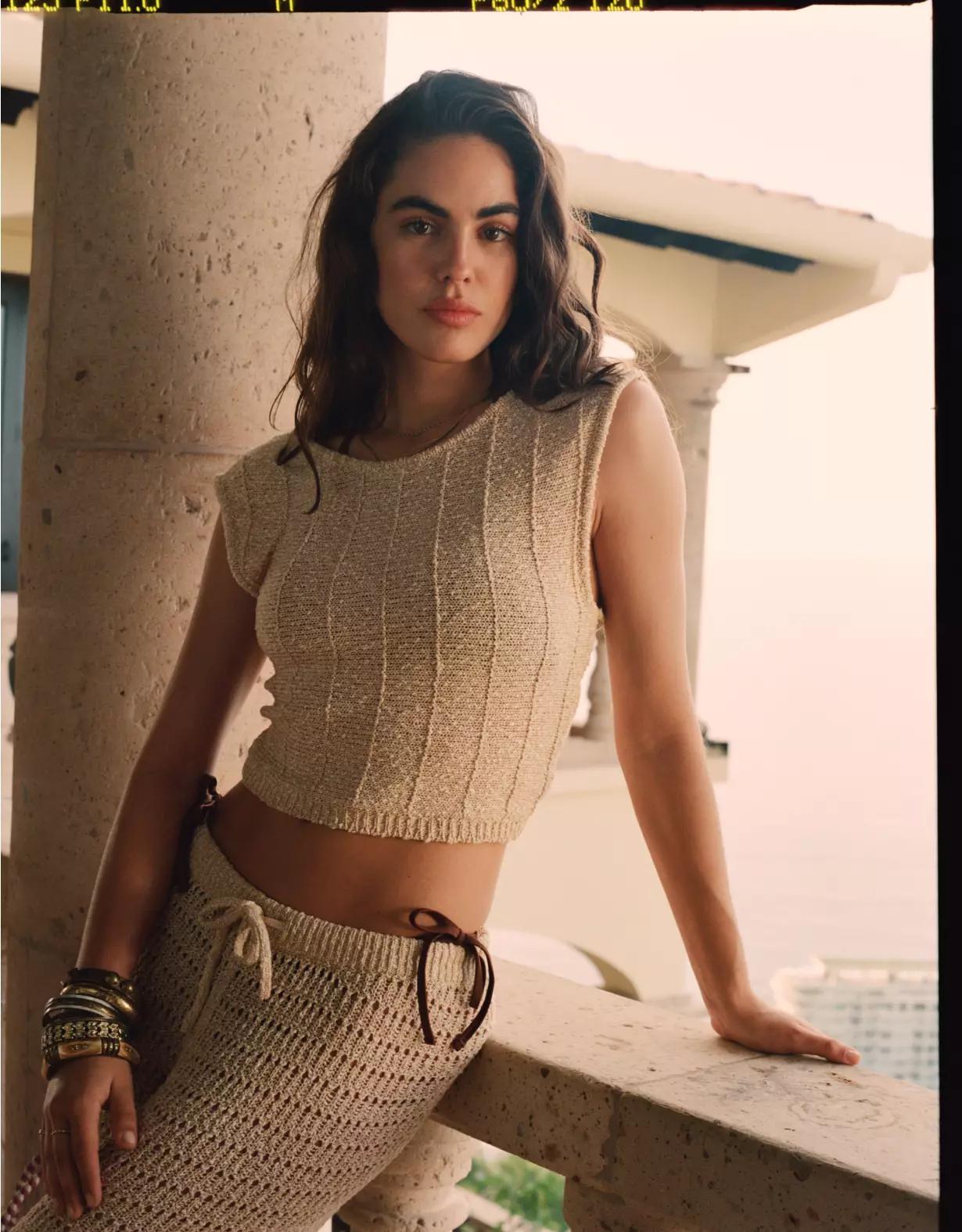 AE Tie Back Sweater Tank Top Product Image